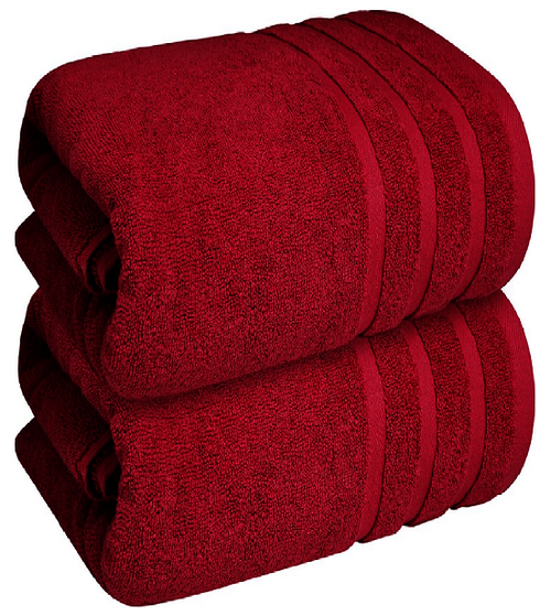 Cozy cotton bath towels with superior absorbency